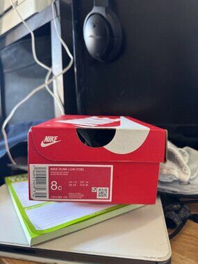 Nike Dunk Low TD White Black Toddler Shoes Size 8C New With Box